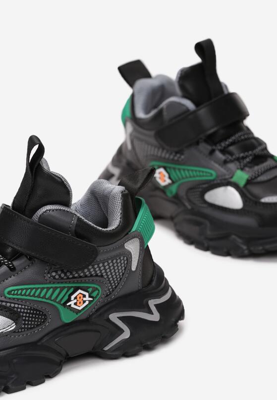 Pantofi sport Negru cu verde 4