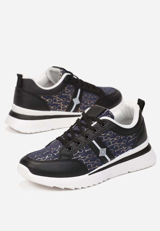 Czarno-Granatowe Sneakersy Kephiope 4
