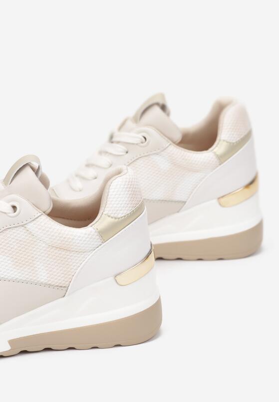 Biało-Beżowe Sneakersy Adiera 6