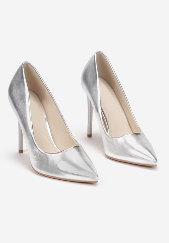 Pantofi stiletto Argintii 5