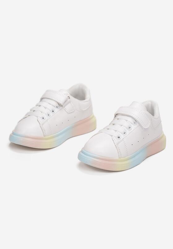Pantofi sport Alb cu roz 3