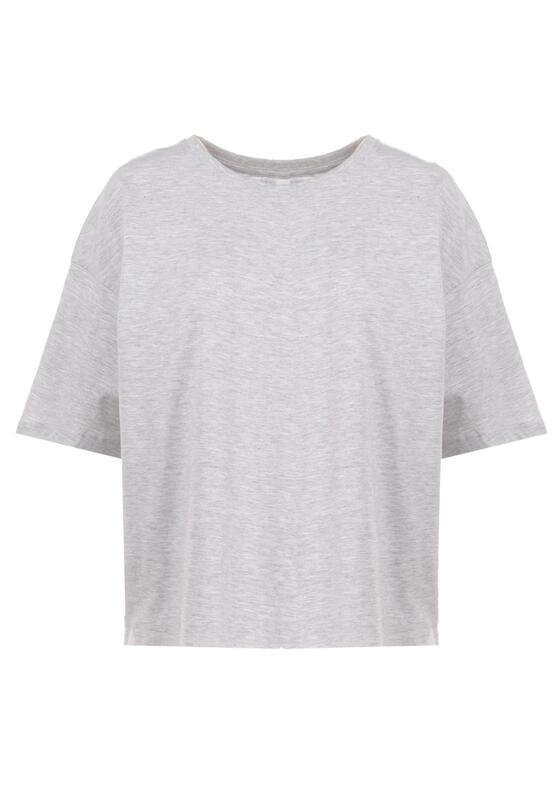 Jasnoszary T-shirt z Bawełny Phoebomeda 6
