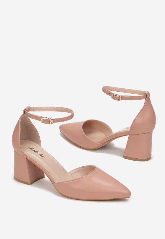 Pantofi cu toc Roz 4