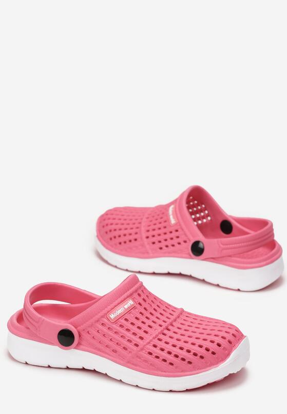 Papuci Fucsia cu alb 2