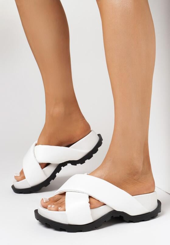 Białe Klapki Kassopis 1