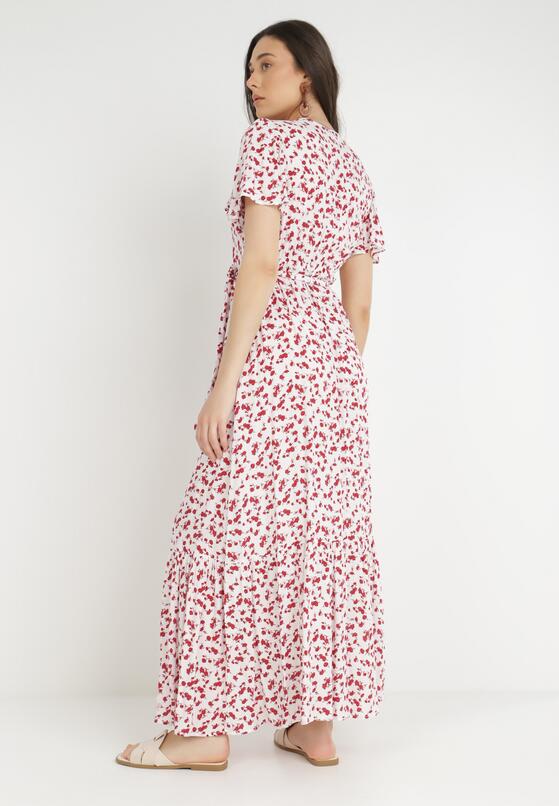 Rochie Albă cu bordo 3