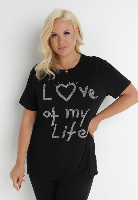 Czarny T-shirt Ionane 1