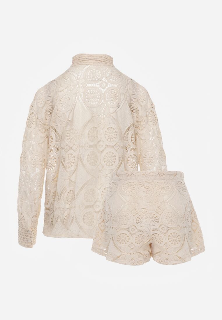 Jasnobeżowy 2-Częściowy Komplet Koronkowy Juliet 7