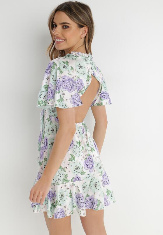 Biała Sukienka Satynowa Phaelon 3