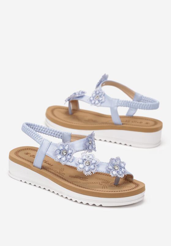 Niebieskie Sandały Bomky 4