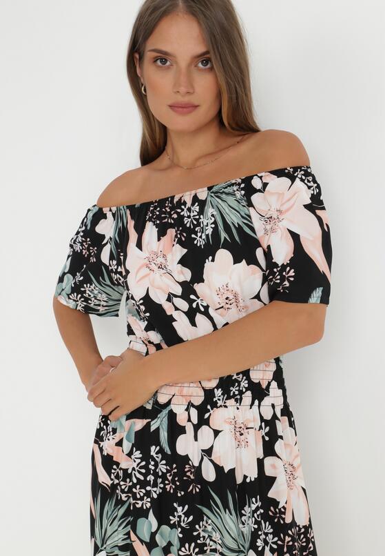 Czarno-Różowa Sukienka Meeley 4