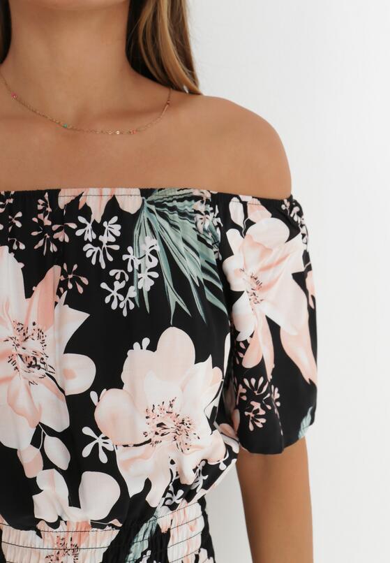 Czarno-Różowa Sukienka Meeley 5