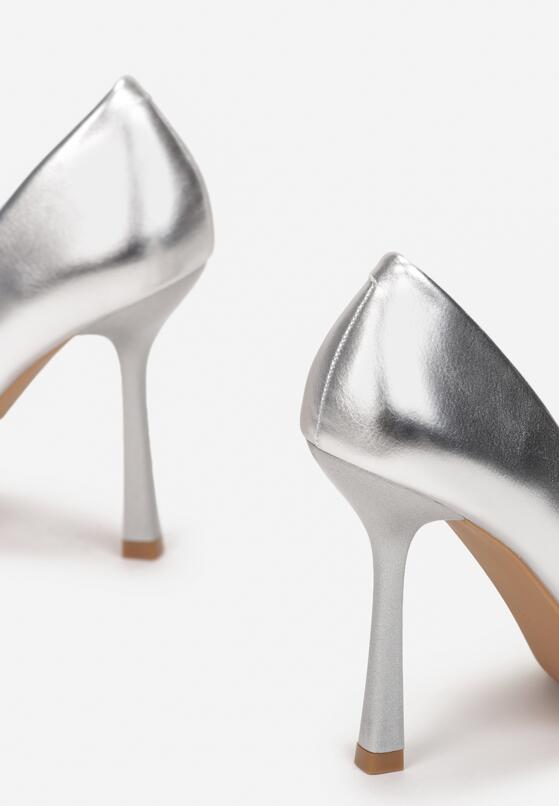 Pantofi stiletto Argintii 5