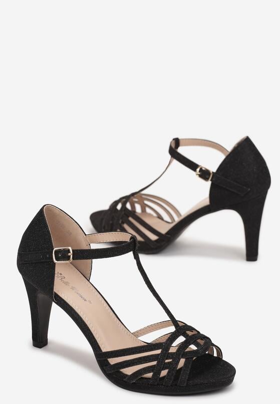 Czarne Sandały Amarhima 4