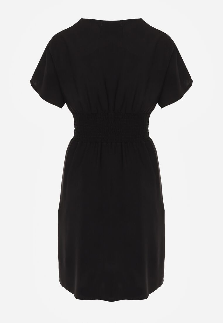 Czarna Sukienka z Wiskozy Saede 7