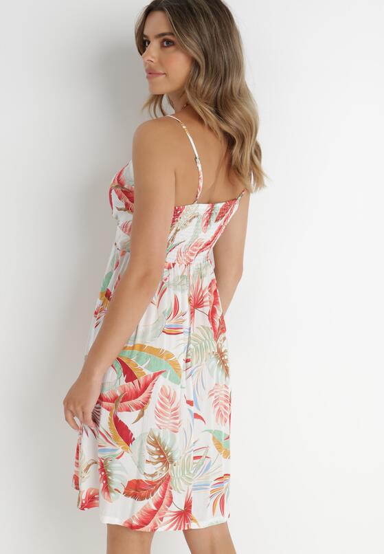 Biała Sukienka z Wiskozy Dyniera 3