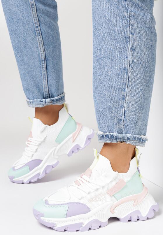 Biało-Fioletowe Sneakersy Orilea 1