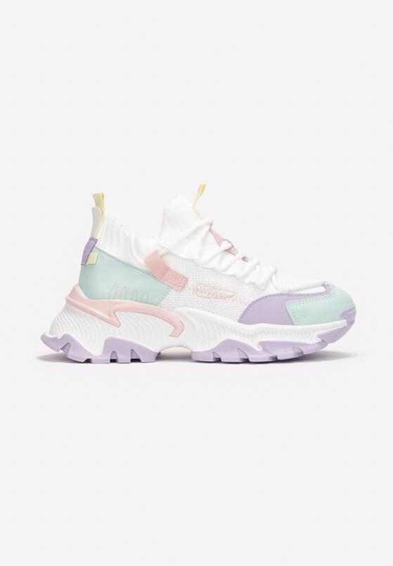 Biało-Fioletowe Sneakersy Orilea 3
