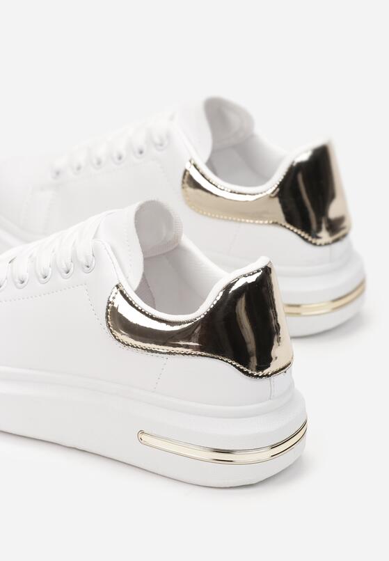 Biało-Złote Sneakersy Alexi 5