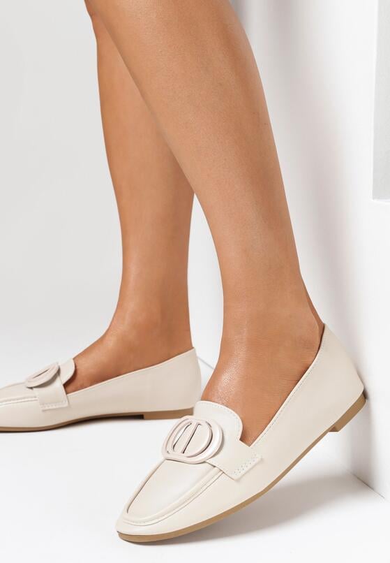 Jasnobeżowe Mokasyny Thaliera 2