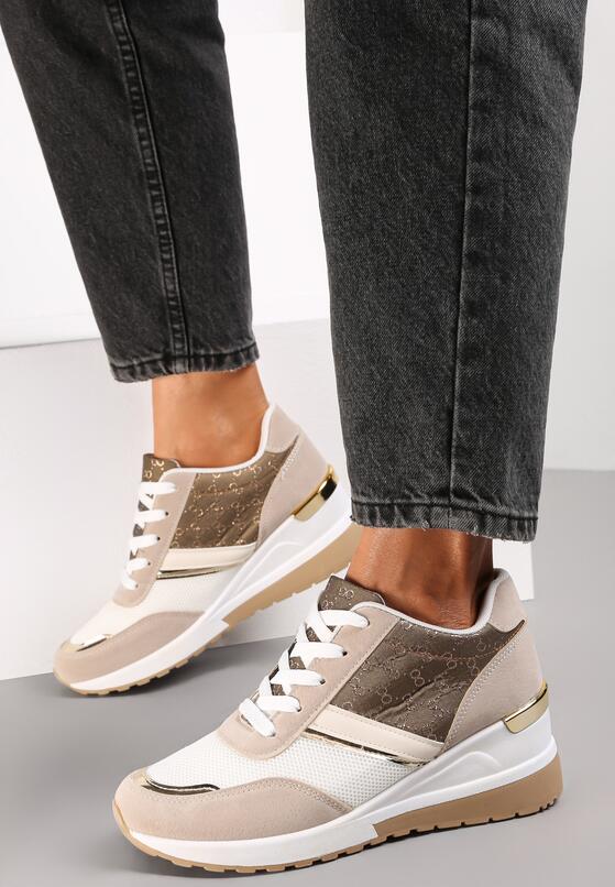 Ciemnobeżowe Sneakersy Galises 2