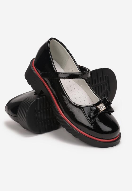 Pantofi casual Negru cu roșu 2