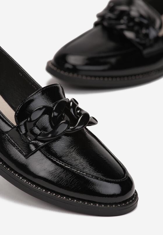 Czarne Mokasyny ze Skórzaną Wkładką Henny 5