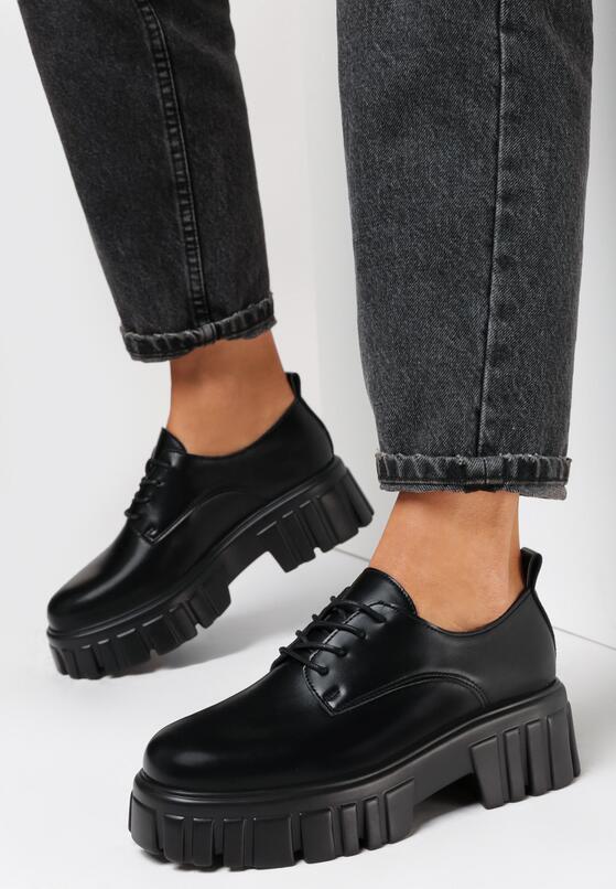 Czarne Półbuty Lentula 1