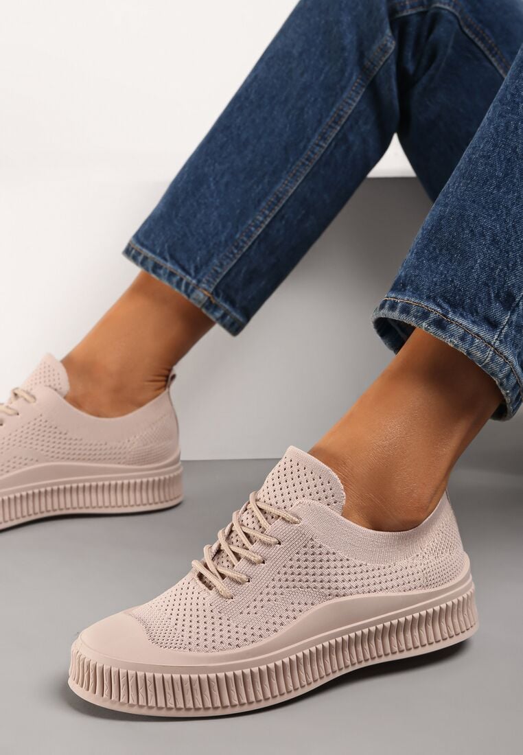 Ciemnobeżowe Trampki Mussia 2