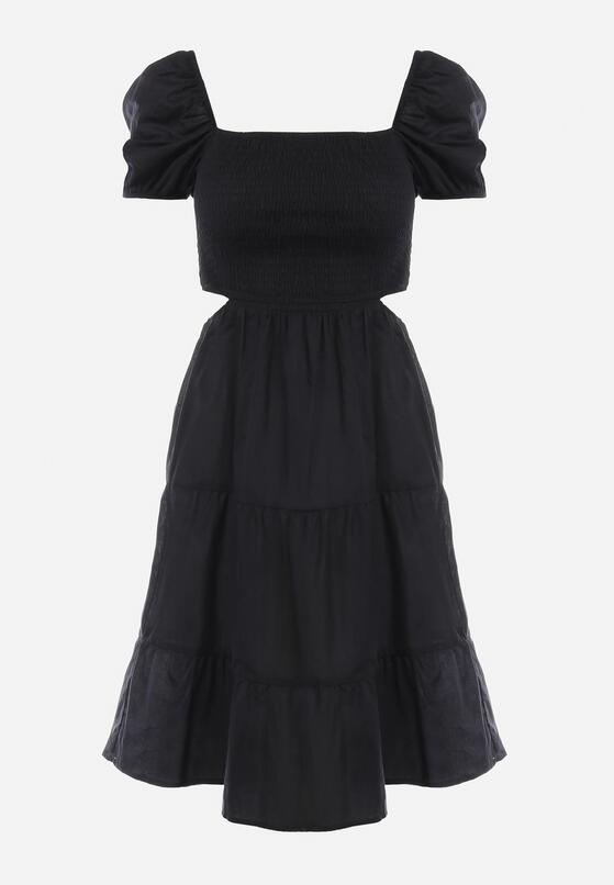 Czarna Sukienka Bawełniana Liloono 6