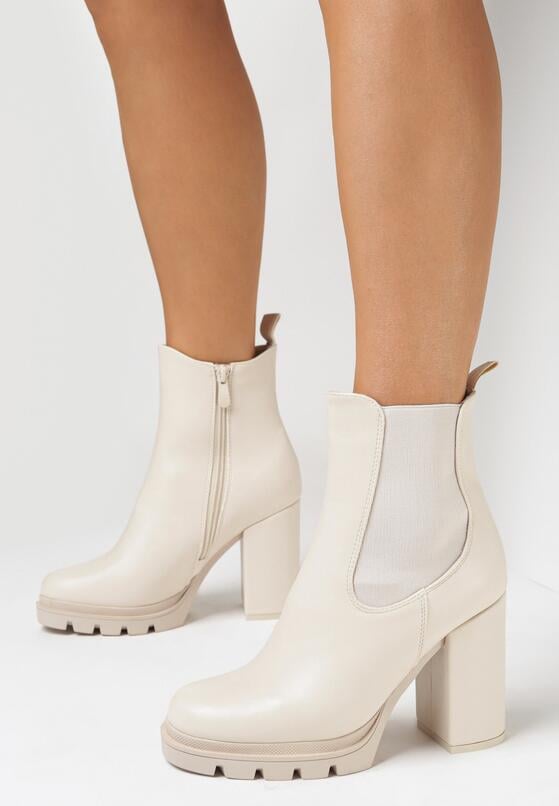 Beżowe Botki Jessice 2