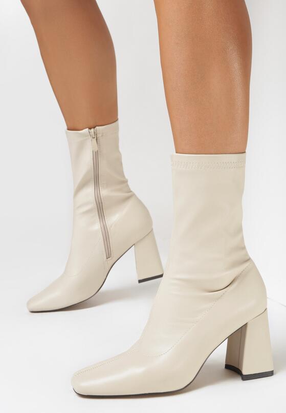 Beżowe Botki Stellen 2
