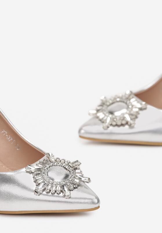 Pantofi stiletto Argintii 5