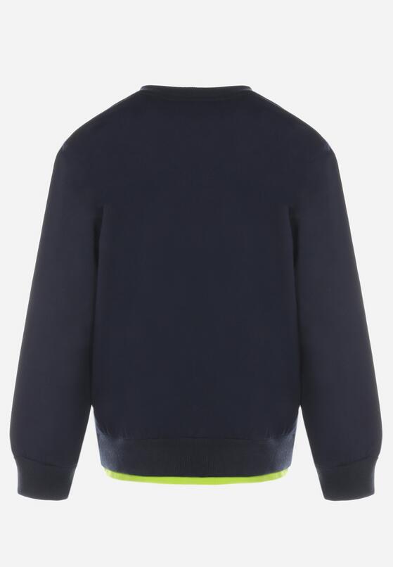 Granatowa Bluza z Nadrukiem Sofja 2