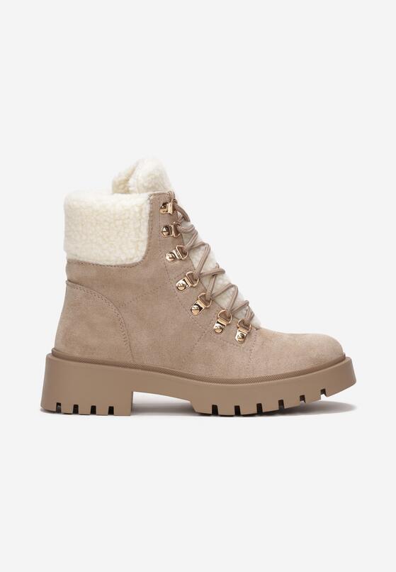 Ciemnobeżowe Traperki Inessa 3