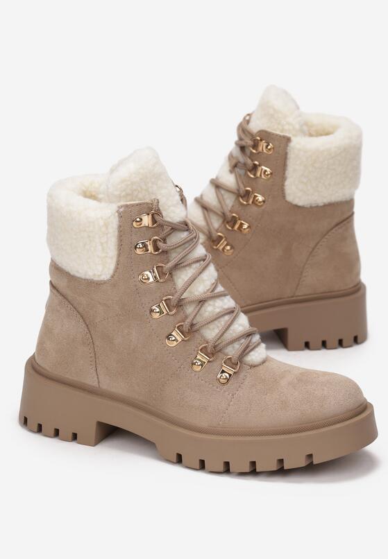 Ciemnobeżowe Traperki Inessa 4