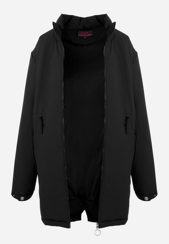 Czarna Kurtka Parka Hiza 8