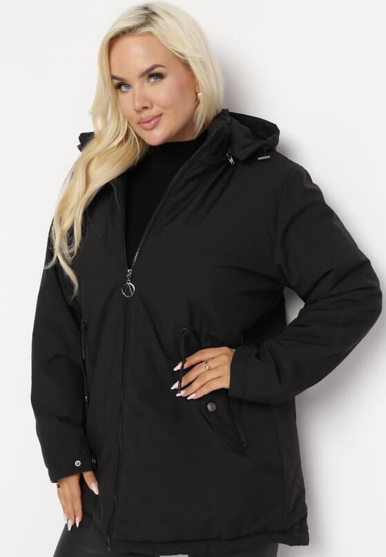 Czarna Kurtka Parka Hiza 4