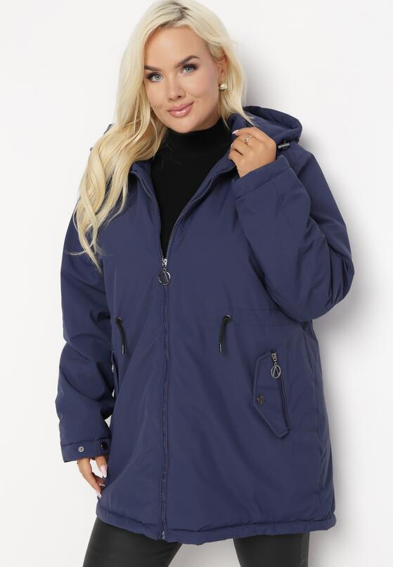 Granatowa Kurtka Parka Hiza 1