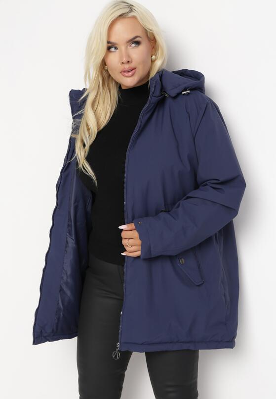 Granatowa Kurtka Parka Hiza 2
