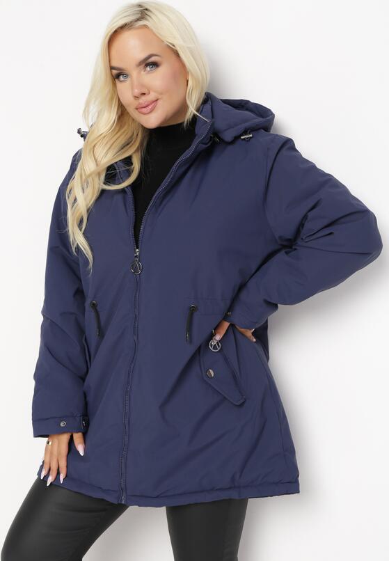 Granatowa Kurtka Parka Hiza 4