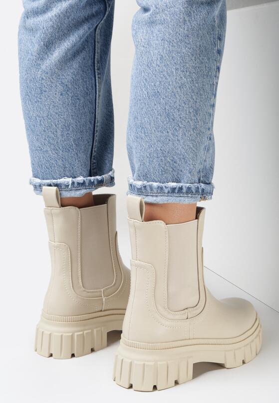 Beżowe Botki Ivenky 2