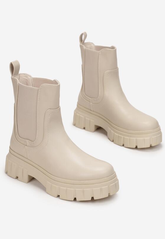 Beżowe Botki Ivenky 4