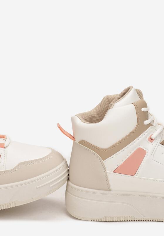 Beżowe Sneakersy na Grubej Podeszwie Damoreia 5