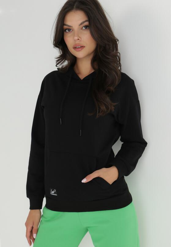 Czarna Bluza Kangur z Kapturem Panonice 1
