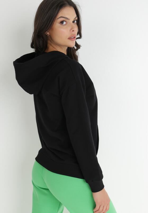 Czarna Bluza Kangur z Kapturem Panonice 3