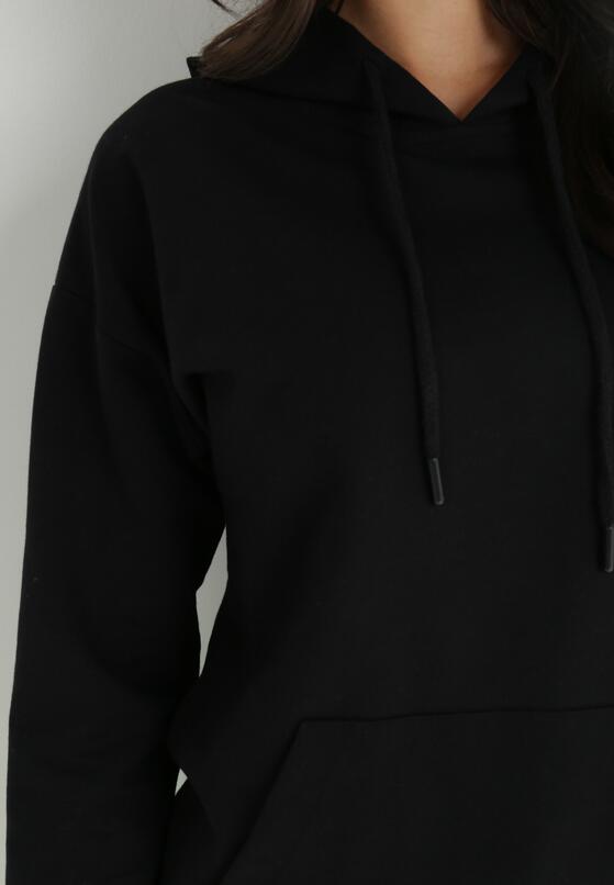 Czarna Bluza Kangur z Kapturem Panonice 5