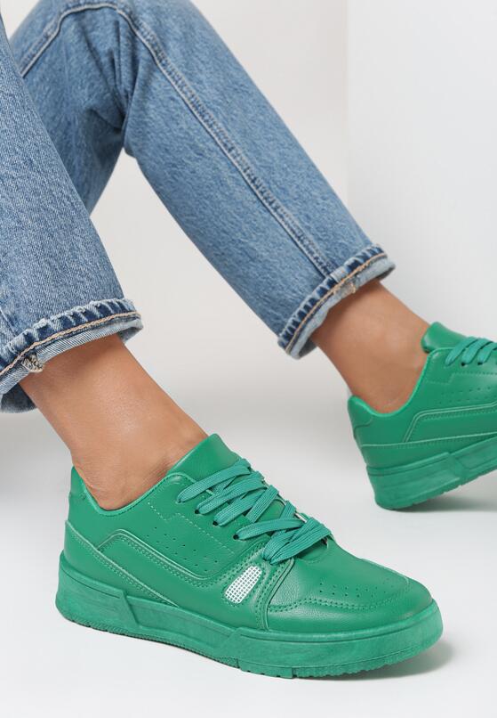 Zielone Buty Sportowe Sznurowane Iomare 1