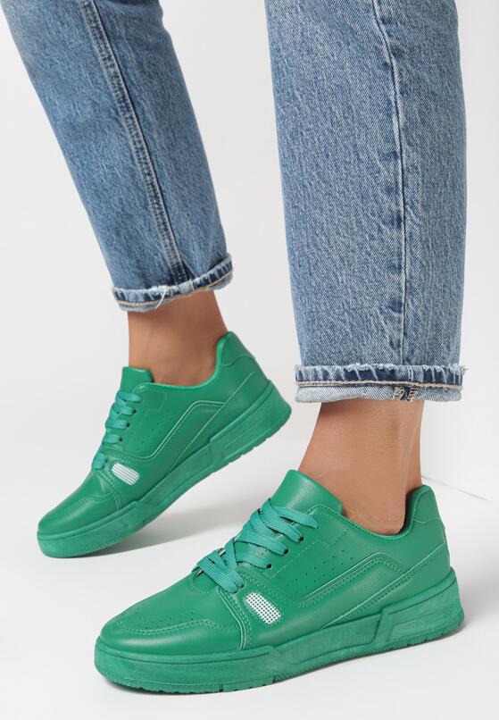 Zielone Buty Sportowe Sznurowane Iomare 2