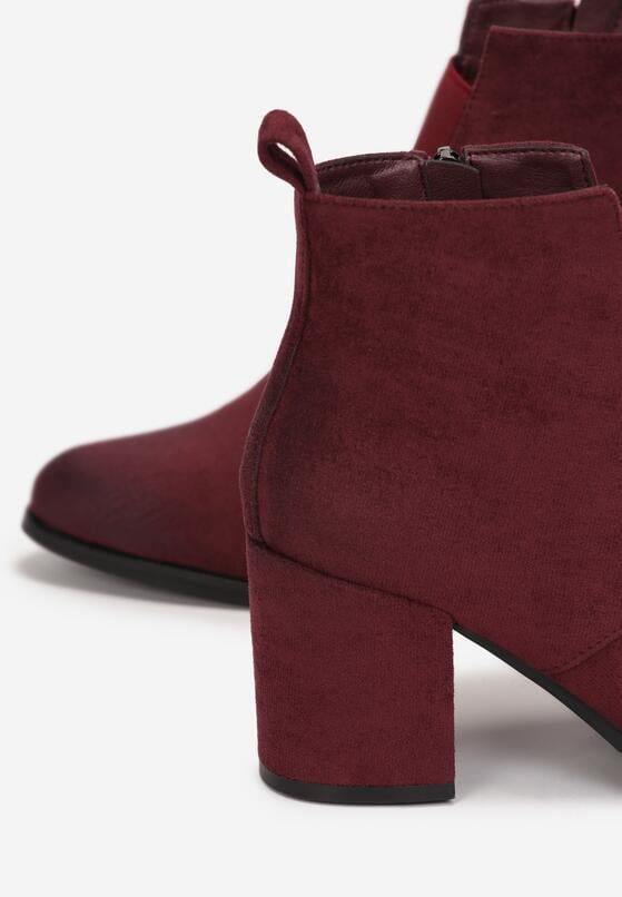 Bordowe Botki na Słupku Illeamoth 5
